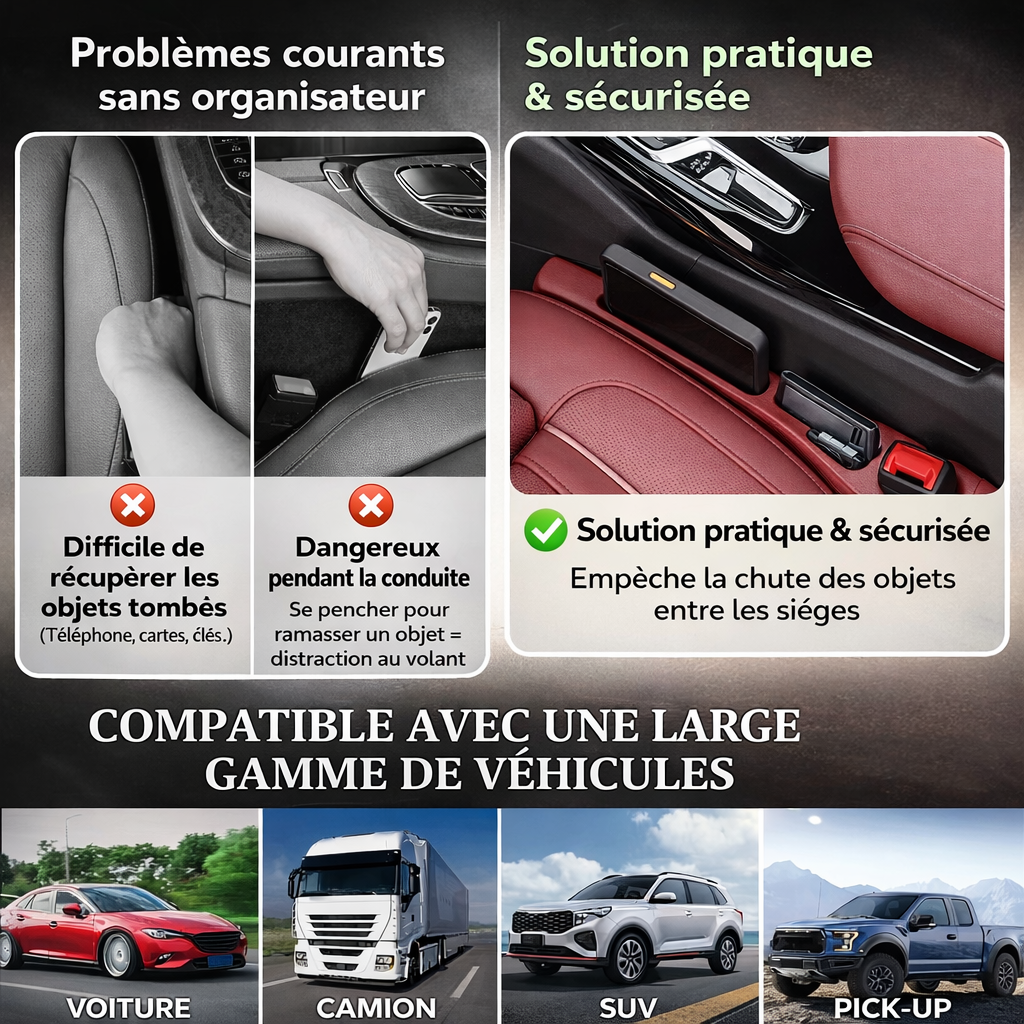 Organisation pratique pour tous les véhicules