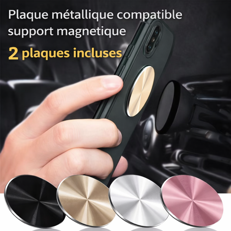 2 Plaques métalliques magnétiques pour voiture 2 Plaques métalliques magnétiques pour voiture