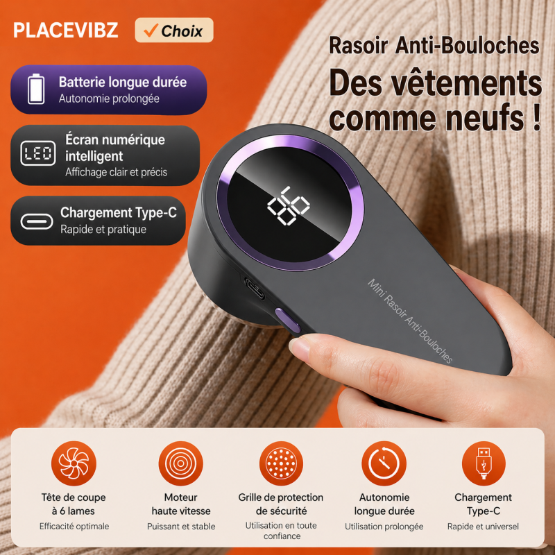 Rasoir anti-bouloches, efficacité et rapidité