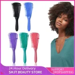 Peigne à cheveux brosse démêlante Massage du cuir chevelu brosse à cheveux brosse démêlante pour cheveux bouclés cheveux épais poulpe brosse à cheveux femmes hommes Salon