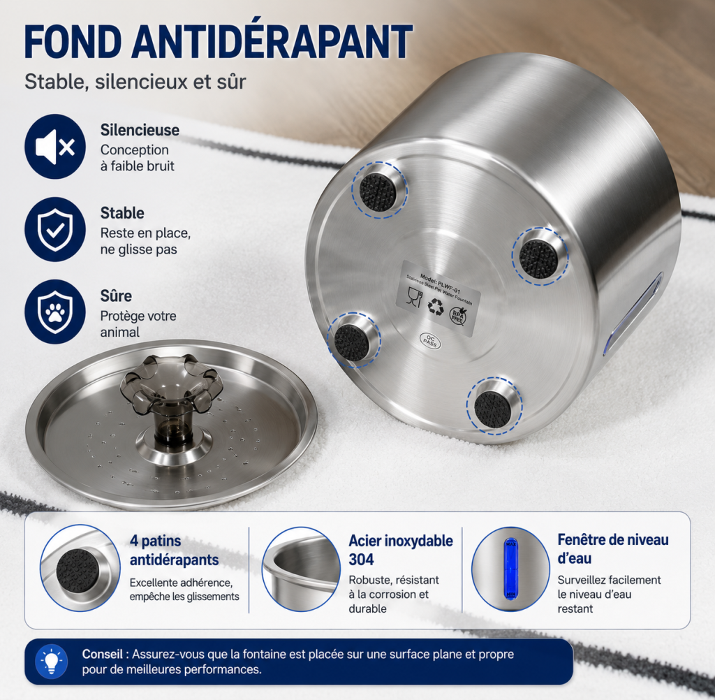 Fontaine à eau pour animaux moderne