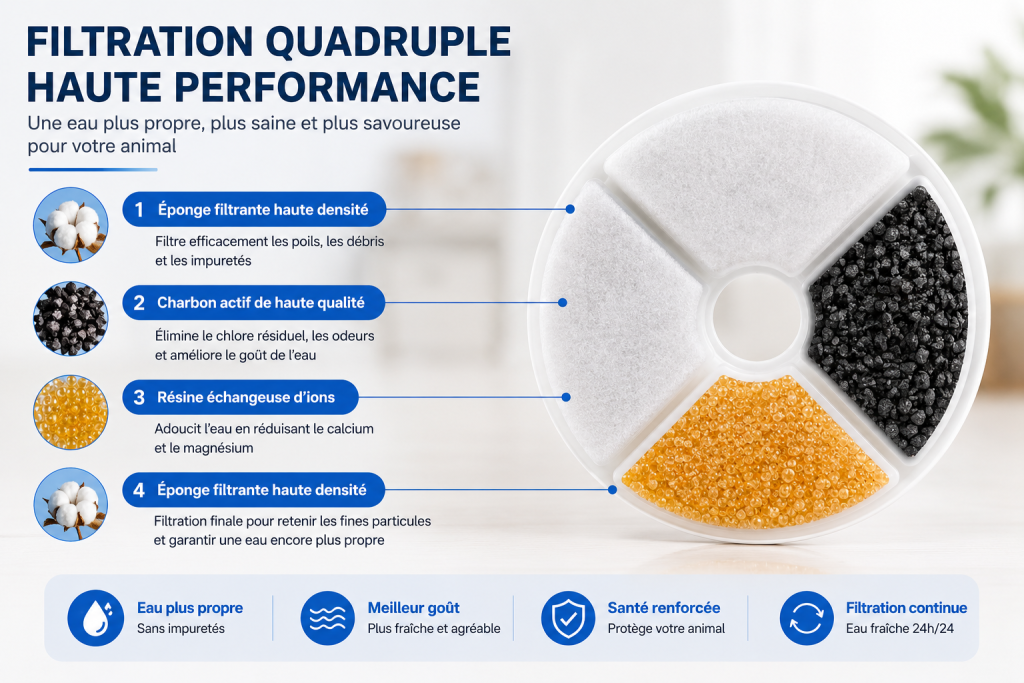 Filtration haute performance pour votre animal