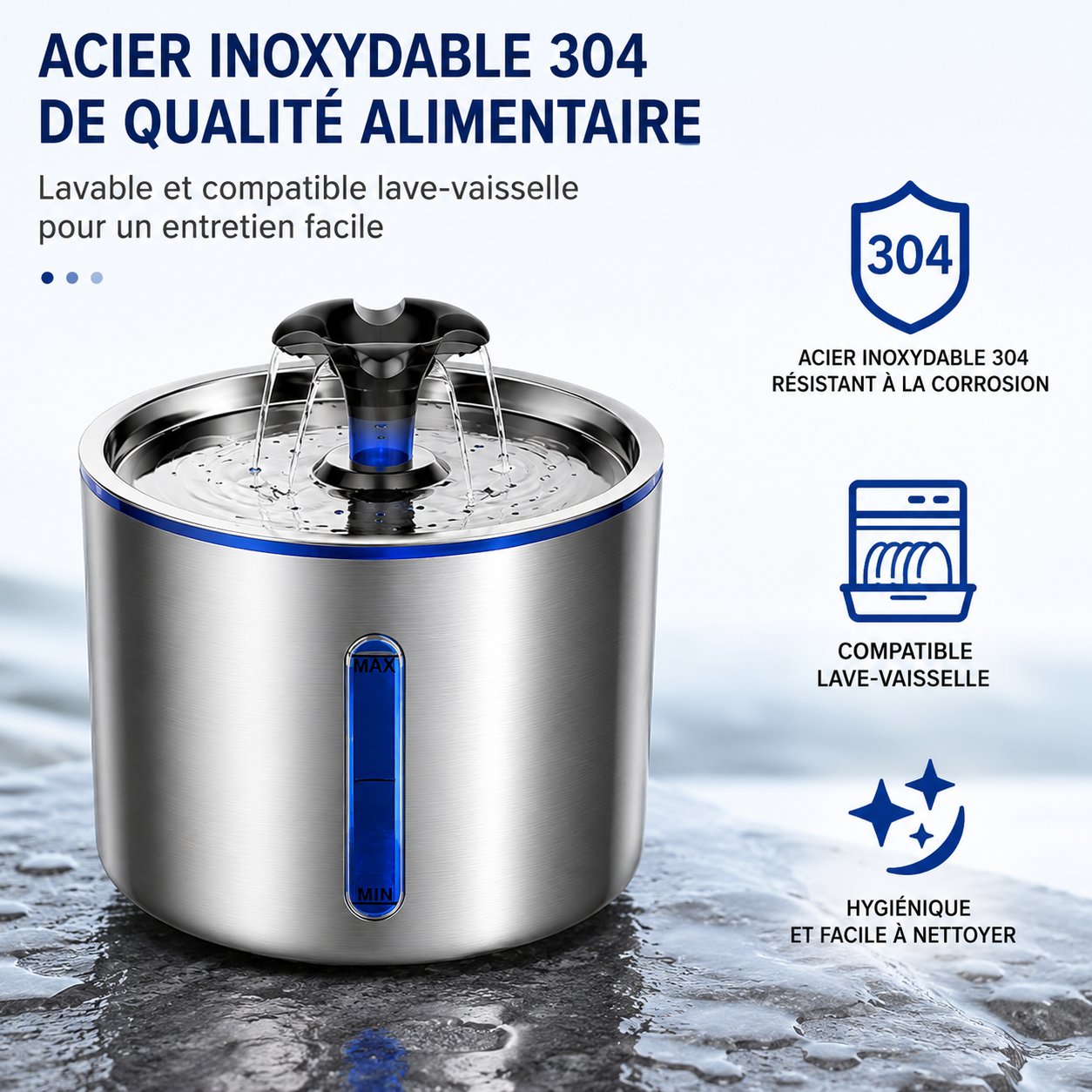 Fontaine à eau automatique pour chat 2,5 L – Image 5