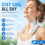Ventilateur de cou mains libres, portable, rechargeable par USB