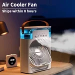 3 en 1 nouveau ventilateur climatiseur, petit refroidisseur d'air LED veilleuse Portable humidificateur
