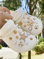 26 pièces accessoires de chaussures à trous, fleur, ours Design breloques de chaussures, adaptés aux sandales, chaussures de plage et H