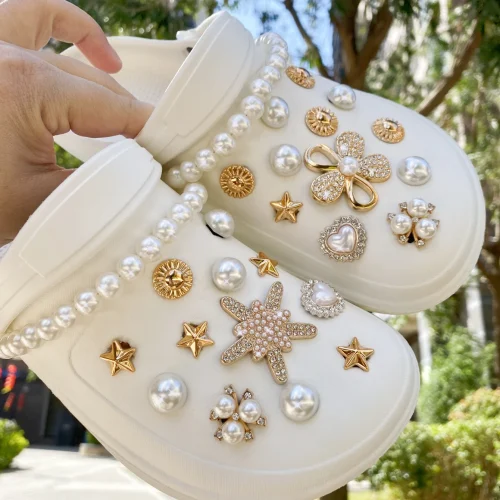 26 pièces accessoires de chaussures à trous, fleur, ours Design breloques de chaussures, adaptés aux sandales, chaussures de plage et H