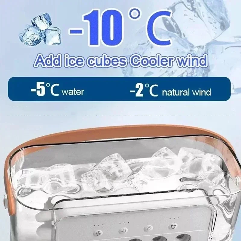 3 en 1 nouveau ventilateur climatiseur, petit refroidisseur d'air LED veilleuse Portable humidificateur – Image 2