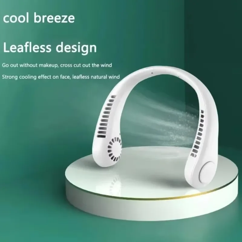 Ventilateur de cou mains libres, portable, rechargeable par USB – Image 3